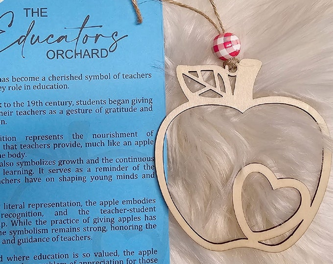 Educators Orchard | Teacher Ornament | Gift for teacher | Apple Ornament | Teacher Gifts | Ornament