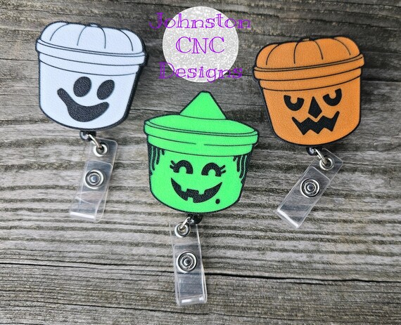 Halloween | Pumpkin | Witch | Ghost | Badge Reel | Fun | Buckets