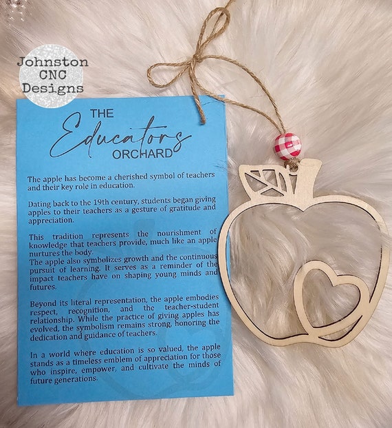 Educators Orchard | Teacher Ornament | Gift for teacher | Apple Ornament | Teacher Gifts | Ornament