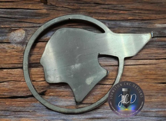 Pontiac Tin Indian Head Plasma Cut Metal Wall Sign