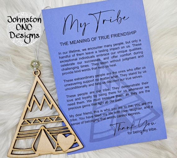 Story Card Ornament My Tribe True Friendship Best Friends Love Gift