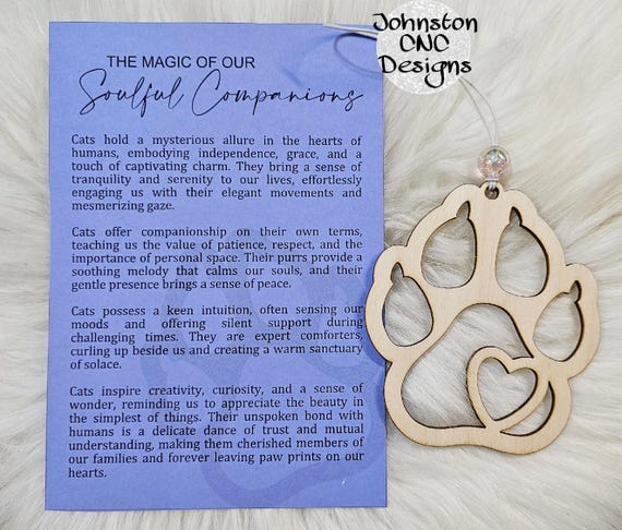 Cats | Soulful Companion | Story Card Ornament | Love | Gift | Christmas