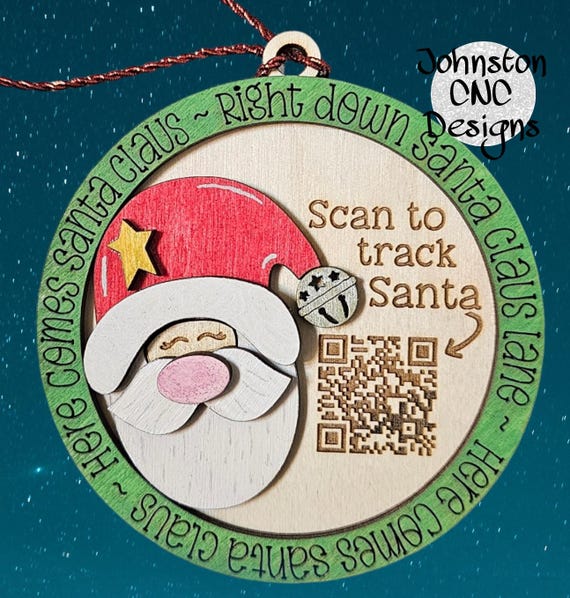 Santa Tracker | Ornament | Scan Code | Magical | Christmas | Fun