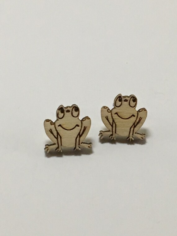 frog earrings etsy