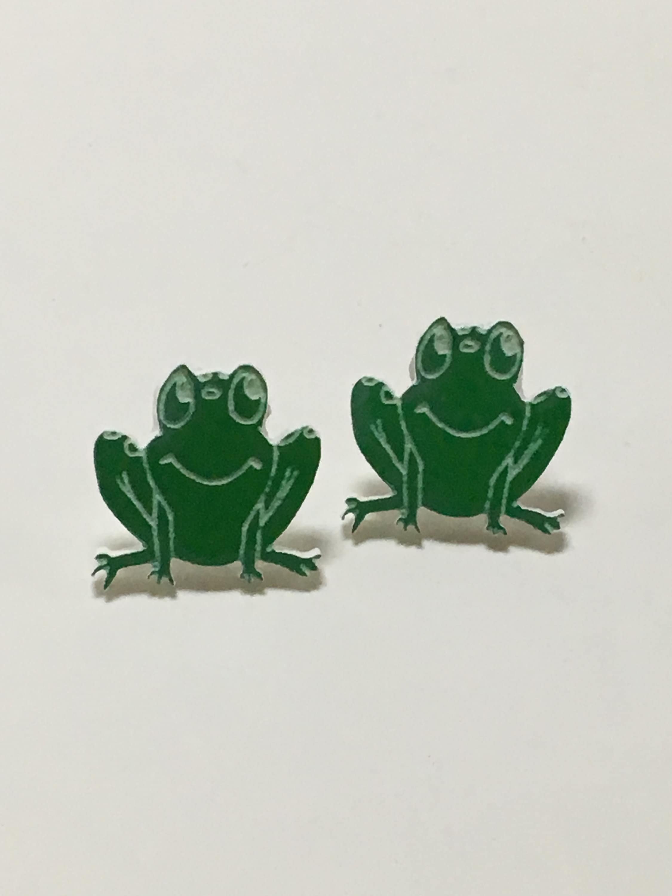 frog earrings etsy