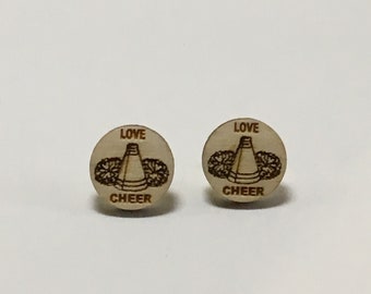 Wooden Cheer Earrings