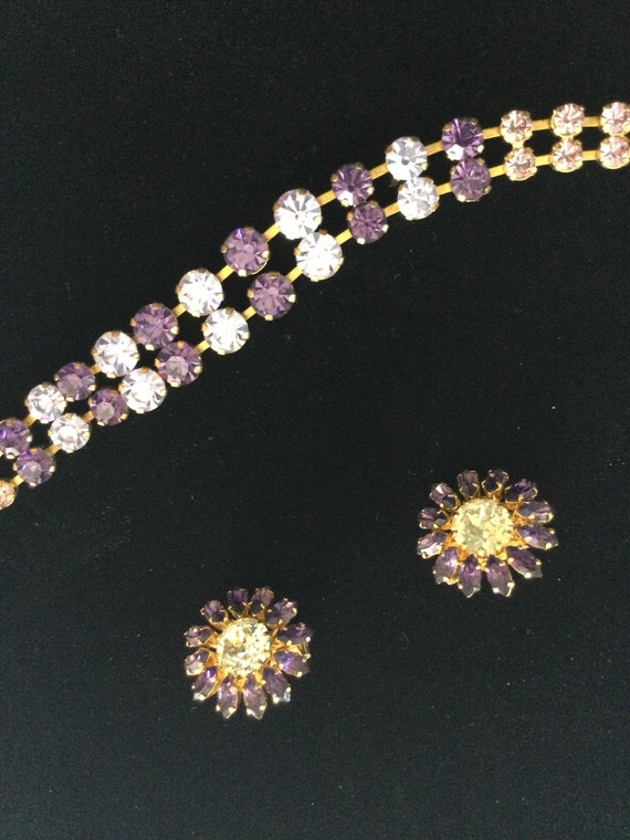 Lavender bracelet and earrings beautiful color