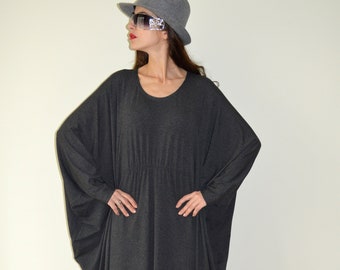 Kaftan, Abaya Dress, Grey Maxi Dress, Elegant Caftan, Plus Size Dress, Long Dress, Casual Oversized Dress