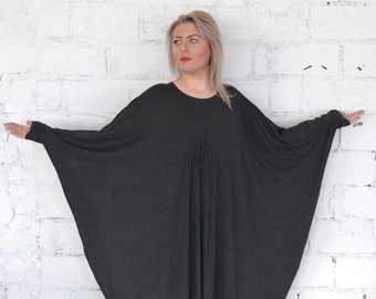 Elegant Caftan, Grey Kaftan, Abaya Dress, Maxi Dress, Plus Size Dress, Long Dress, Casual Oversized Dress