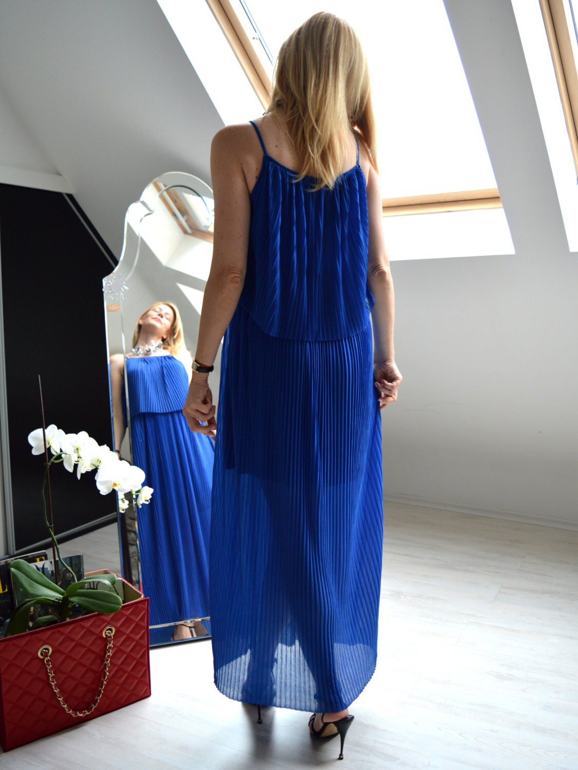 Elegant Blue Dress Plus Size Maxi Dress off Shoulder Dress - Etsy