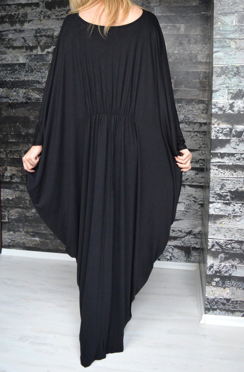 Black Caftan Dress Maternity Kaftan Loose Fitted Dress Maxi | Etsy