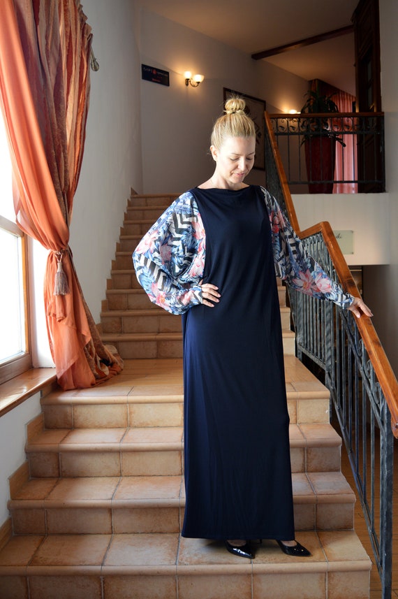 green emerald velvet dress Luxury Dark Floral Kaftan Maxi Dress – Elegant Modest Ramadan & Majlis –  FineLook
