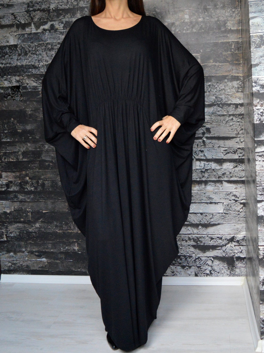 Women's Clothing-Caftan Dress Black Oversize Caftan | Etsy