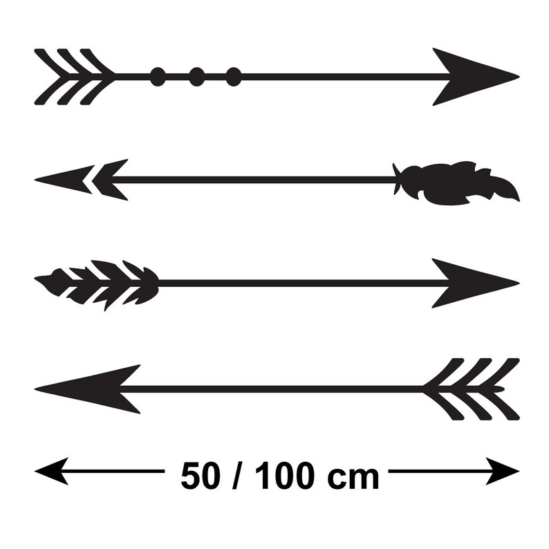 Large Boho Arrow Wall Stickers Set of 4 Arrows Self Etsy