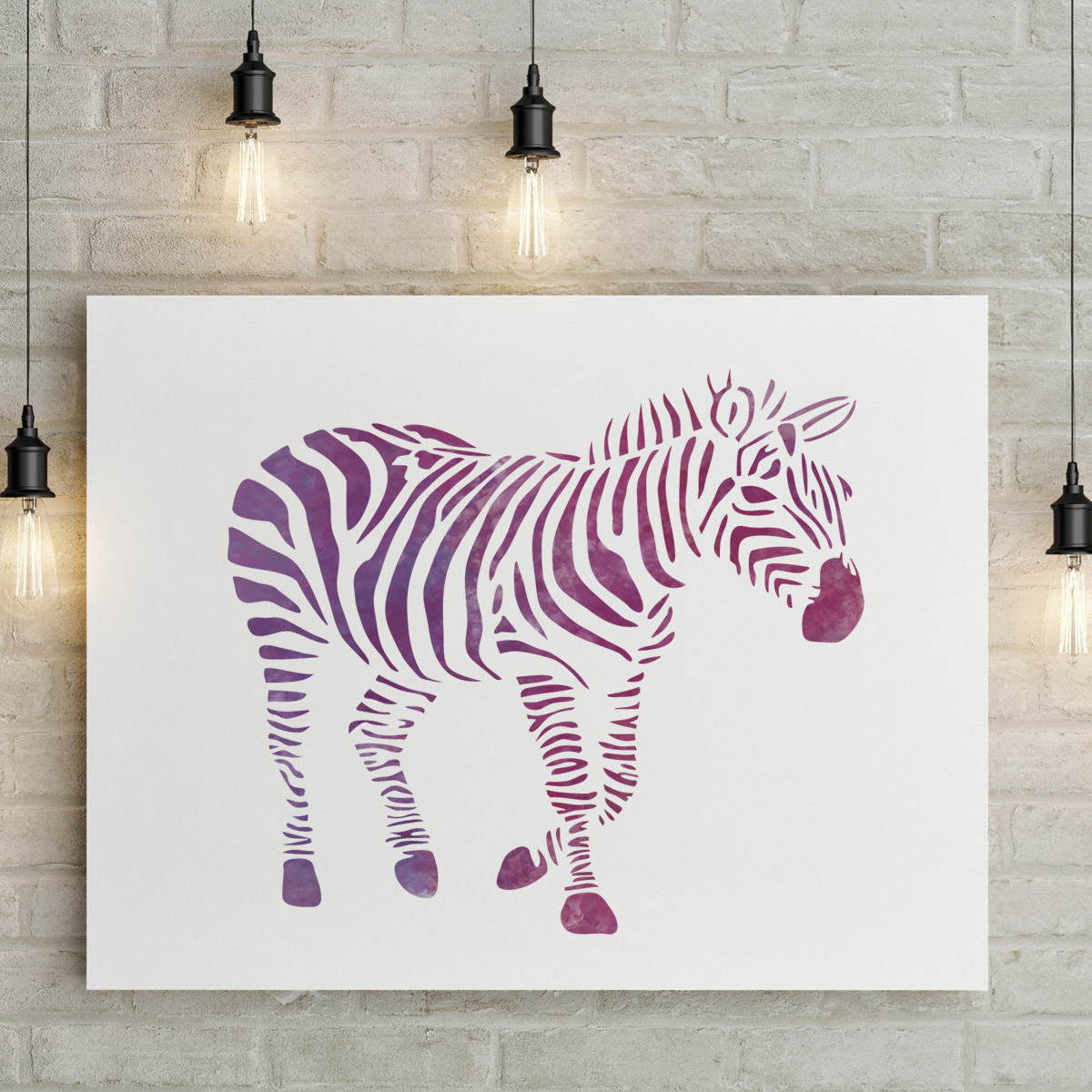 Large Zebra Stencil Reusable Zebra Feature Wall Stencil - Etsy UK