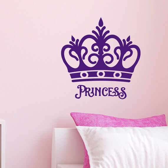 Princess Crown Wall Sticker Girls Bedroom Decal - Crown Wall Decal Princess Crown Wall Sticker Girls Bedroom Decal - Crown Wall Decal