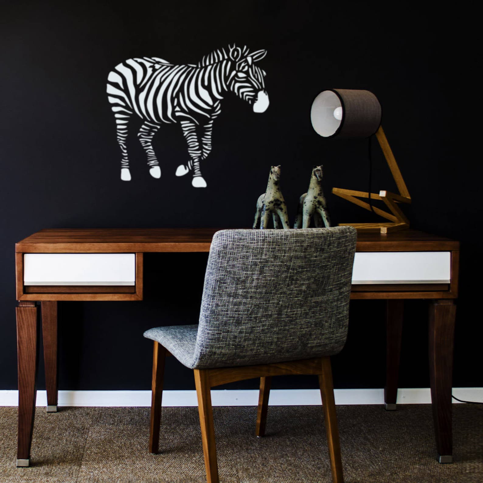 Large Zebra Stencil Reusable Zebra Feature Wall Stencil - Etsy UK