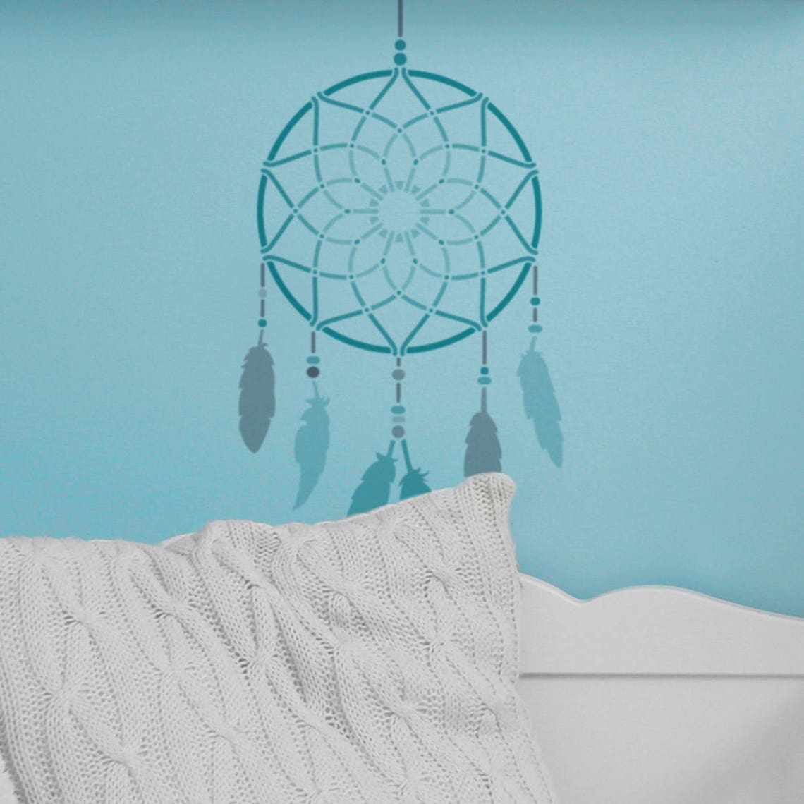 Dream Catcher Stencil Large Dreamcatcher Wall Stencil by | Etsy