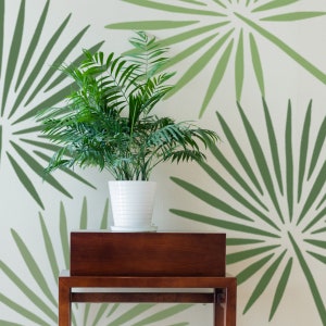 Large Fan Palm Leaf Stencil  - Reusable Palm Frond Tropical Wall Stencil by CraftStar