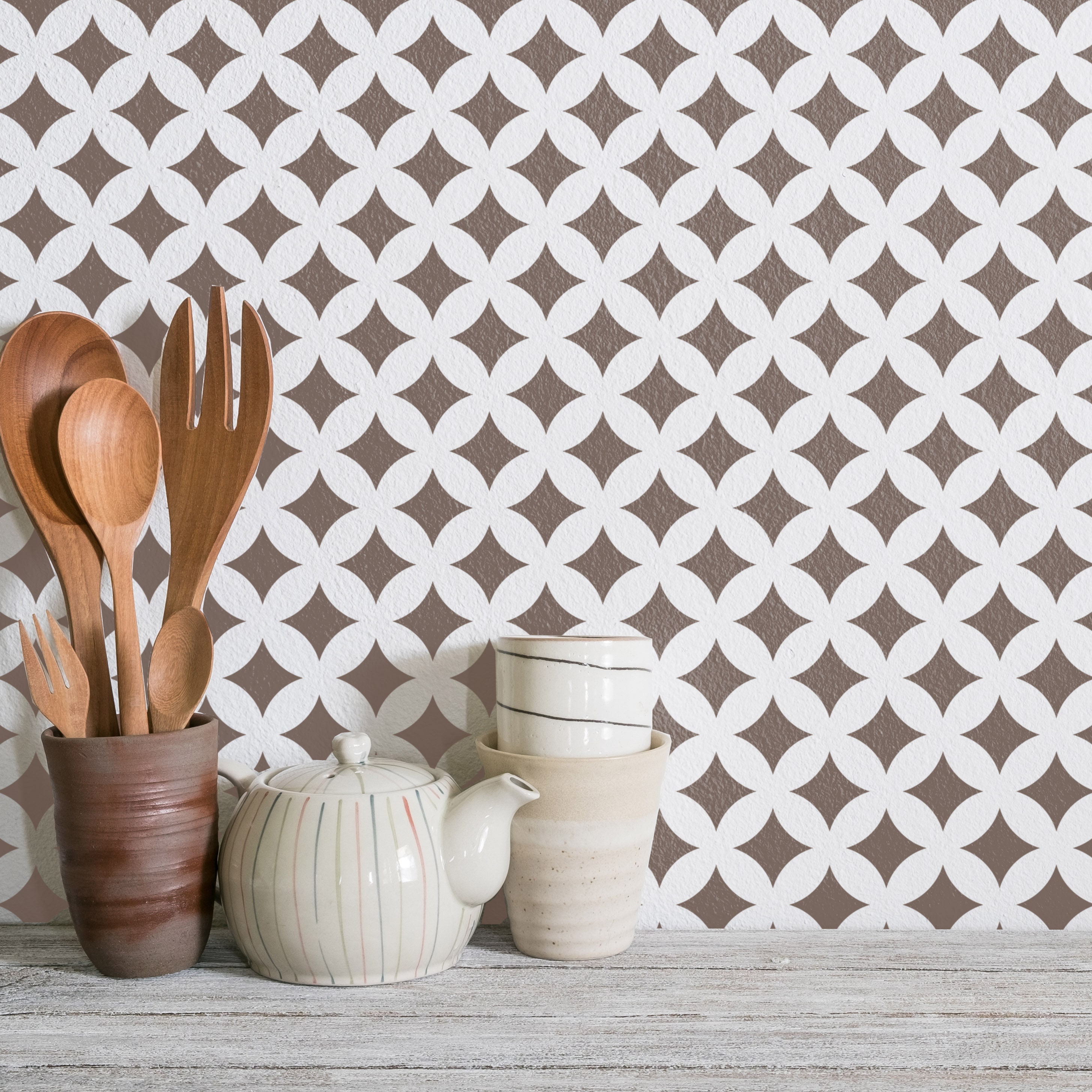 Kitchen Wall Stencil Ideas