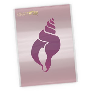 May include: A purple seashell stencil for crafting projects. The stencil is made of durable plastic and is reusable.