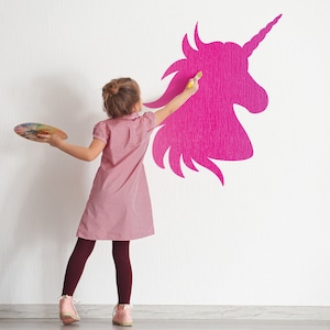 Große Einhorn Schablone - Einhorn Kopf Silhouette Template von CraftStar