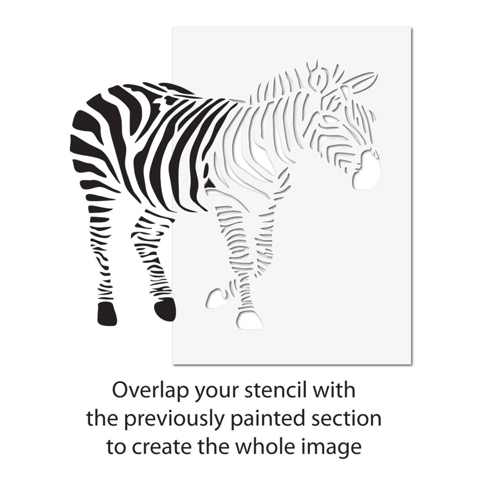 Large Zebra Stencil Reusable Zebra Feature Wall Stencil Etsy UK