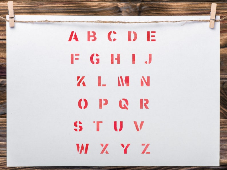 Craft Airbrush Stencil by CraftStar 2 cm High Capital Letters Bold Alphabet Stencil