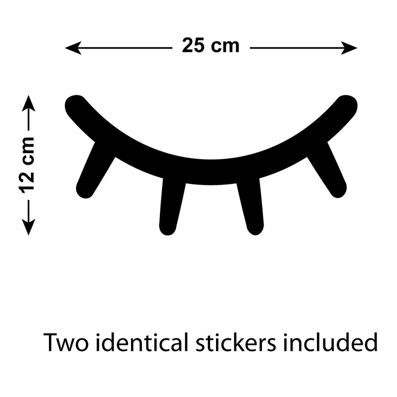 Sleepy Eyes Wall Sticker Set Sleeping Eyelashes Wall Decal Etsy UK