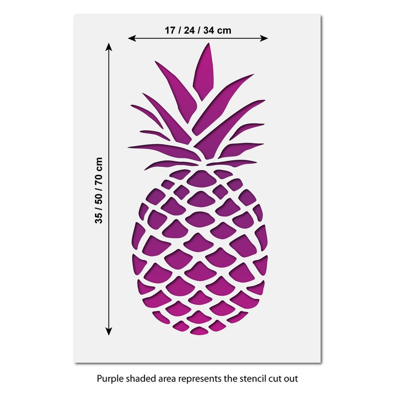 Große Ananas Schablone übergroße Ananas Schablonieren | Etsy