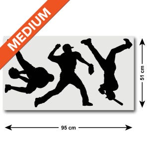 Paquete de pegatinas de pared de béisbol calcomanías de arte | Etsy