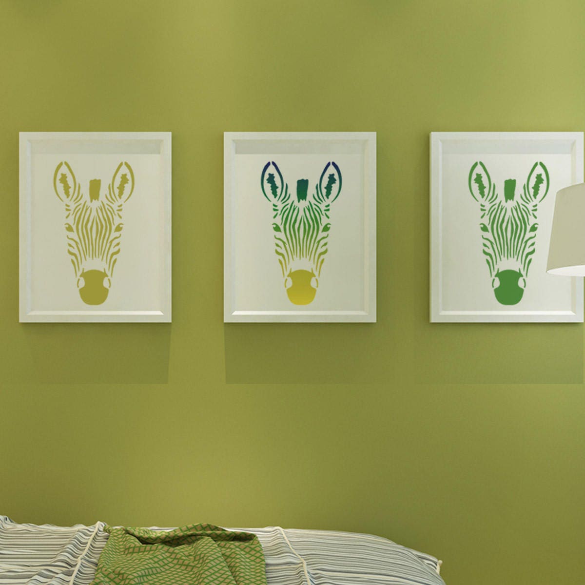 Zebra Portrait Stencil Reusable Zebra Head Template by Etsy UK