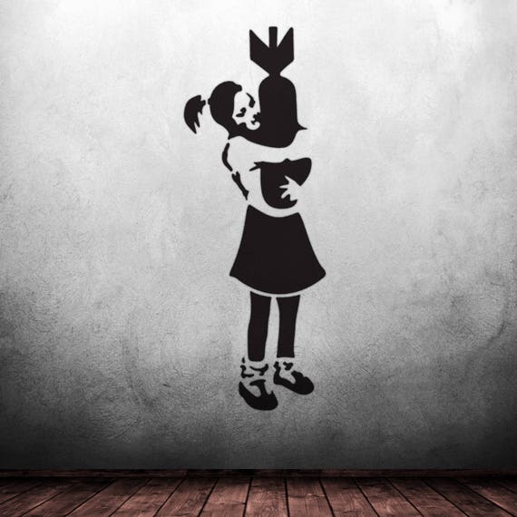 Banksy Bomb Hugger Airbrush Painting Wall Art Stencil