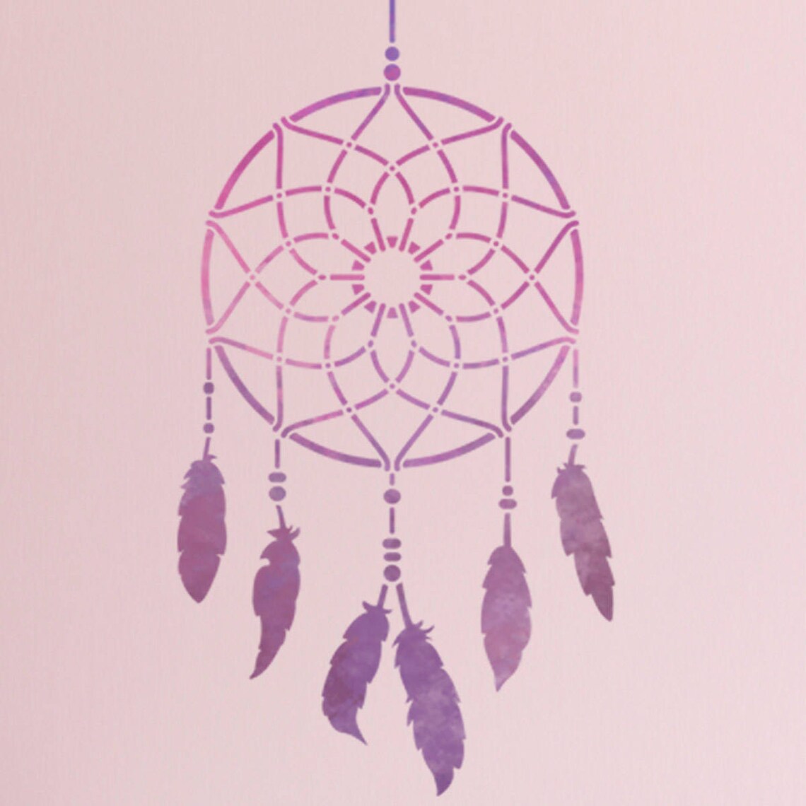 Dream Catcher Stencil Large Dreamcatcher Wall Stencil by | Etsy