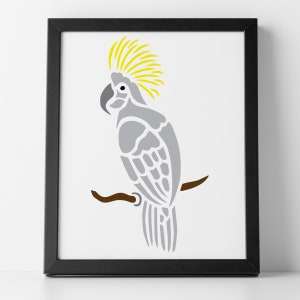 Cockatoo Stencil Tropical Bird Template by Craftstar 15 X 27 Cm - Etsy UK