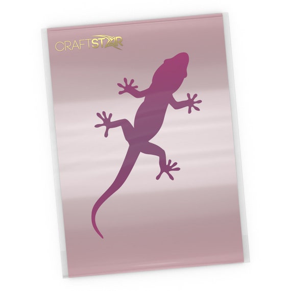 Made in USA Reusable Stencils of a Gecko for Painting in Small & Large Sizes Gecko Stencil for Walls and Crafts