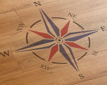 Nautical Compass Stencil - Extra Large (100 cm / 40") Reusable Compass Rose Template by CraftStar