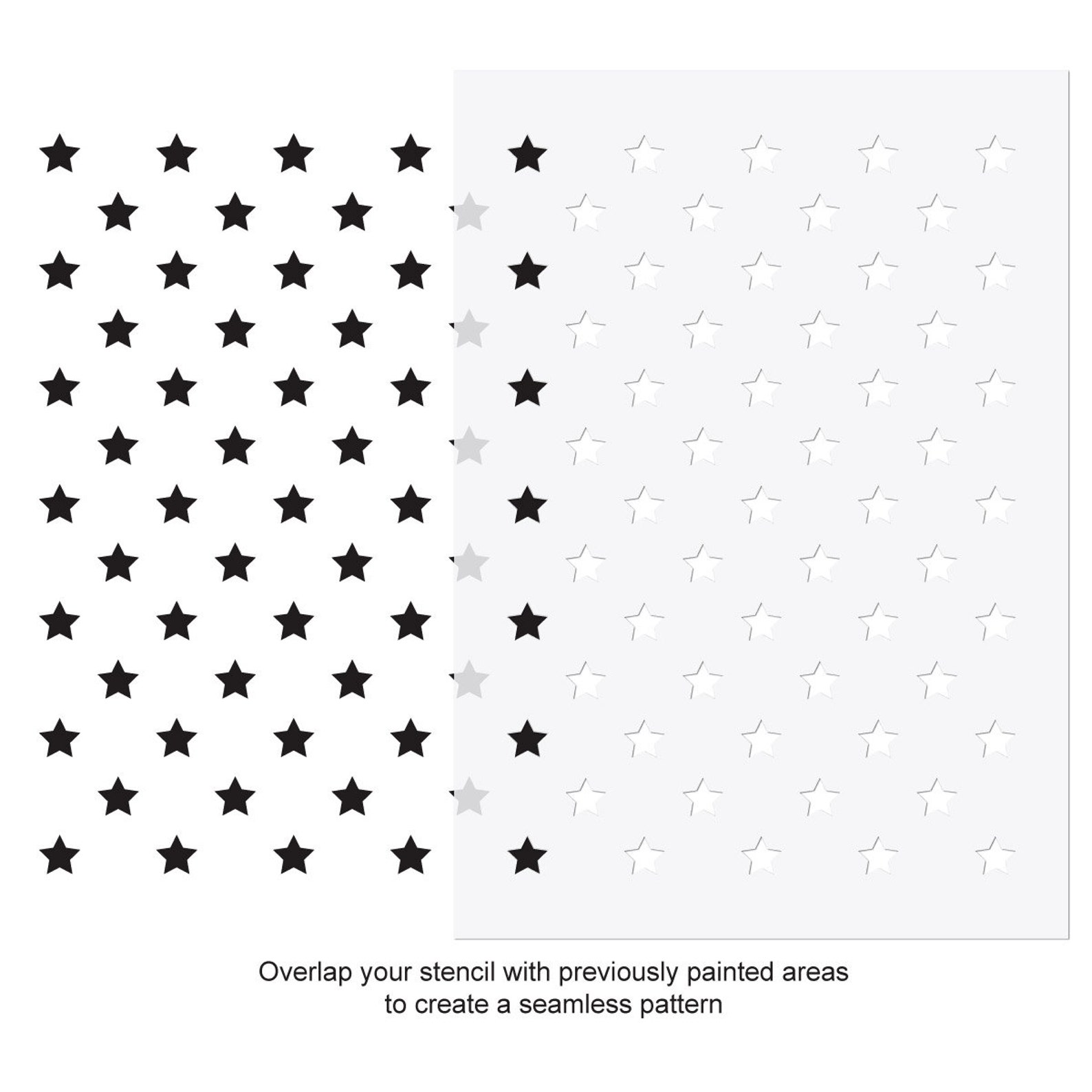 Star Pattern Stencil - Mini Stars Craft / Mixed Media Background ...