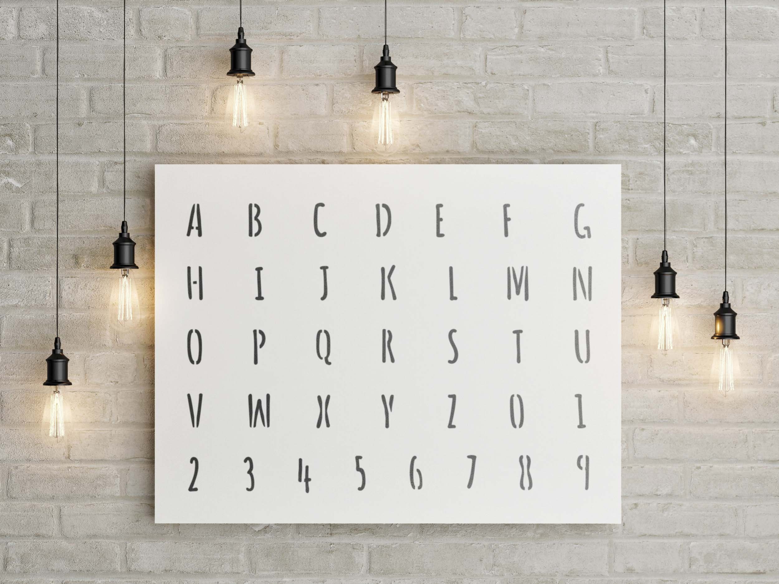 42x Alphabet Letter Stencils Symbol Numbers Templates Home Decor