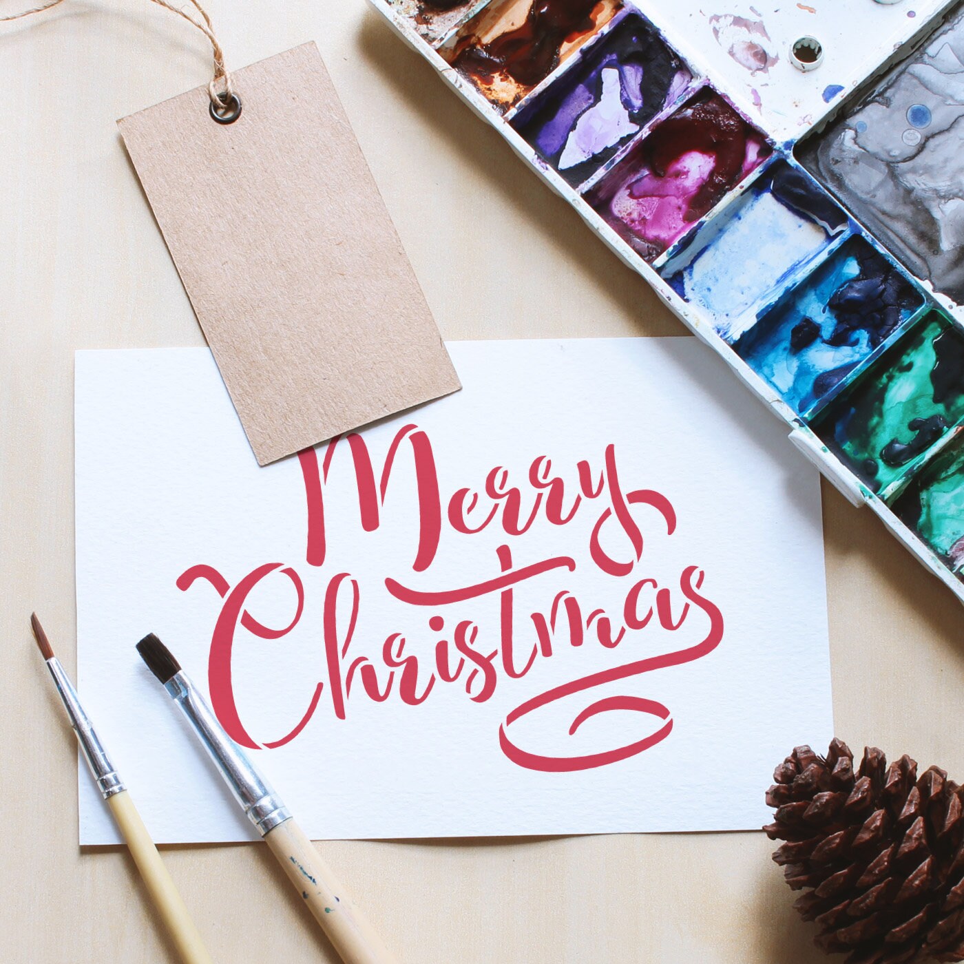 Merry Christmas Script Multi Decoration Design Download