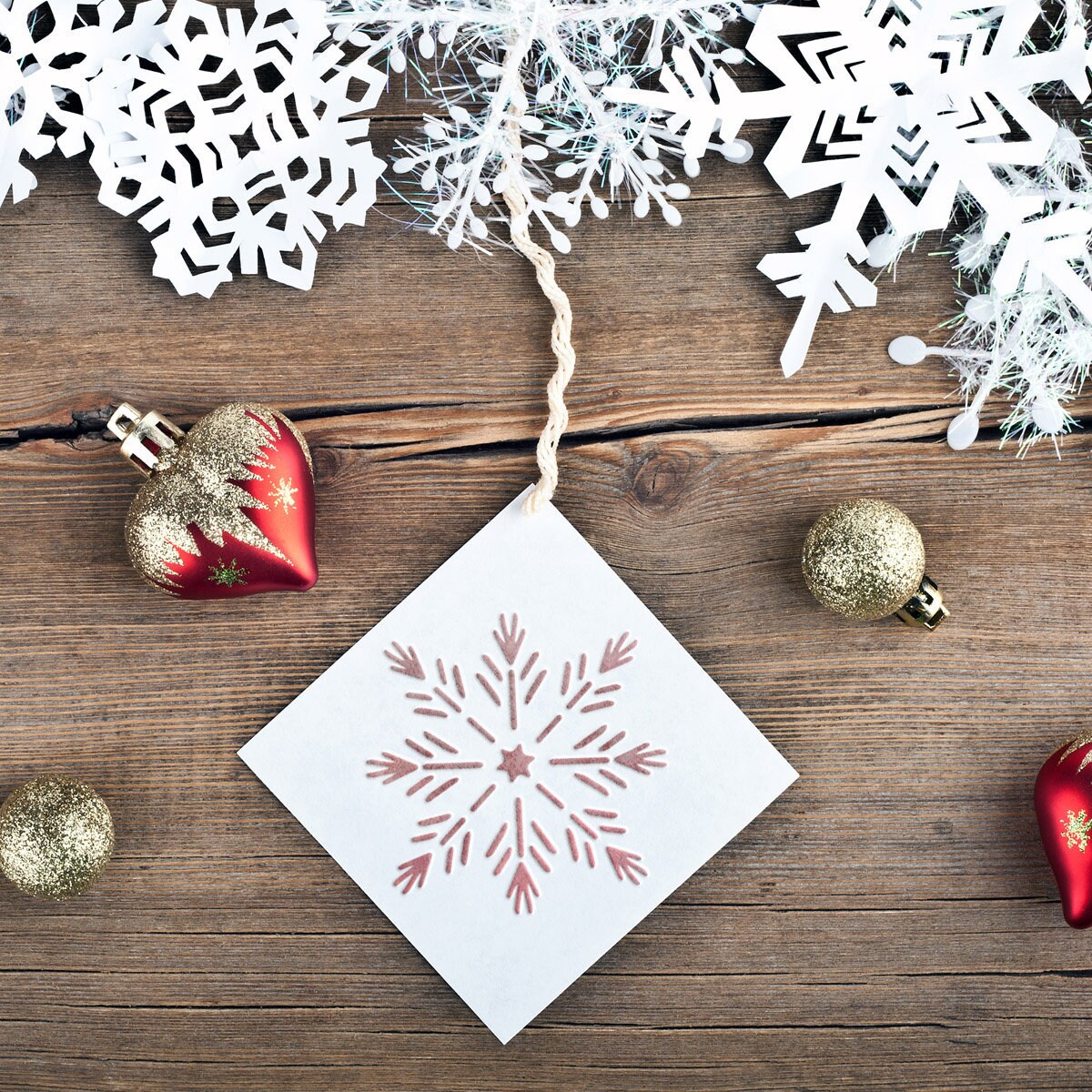 Small Snowflakes Stencil Set - 4 Reuseable Snowflake Templates by ...