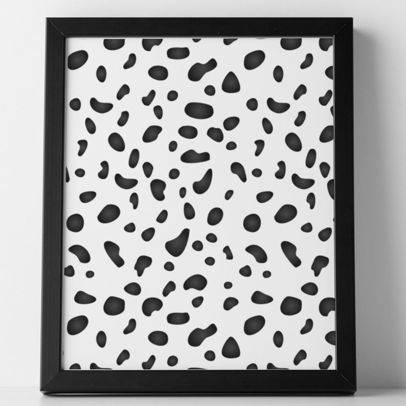 Dalmatian Spots Stencil Animal Print Seamless Pattern Etsy