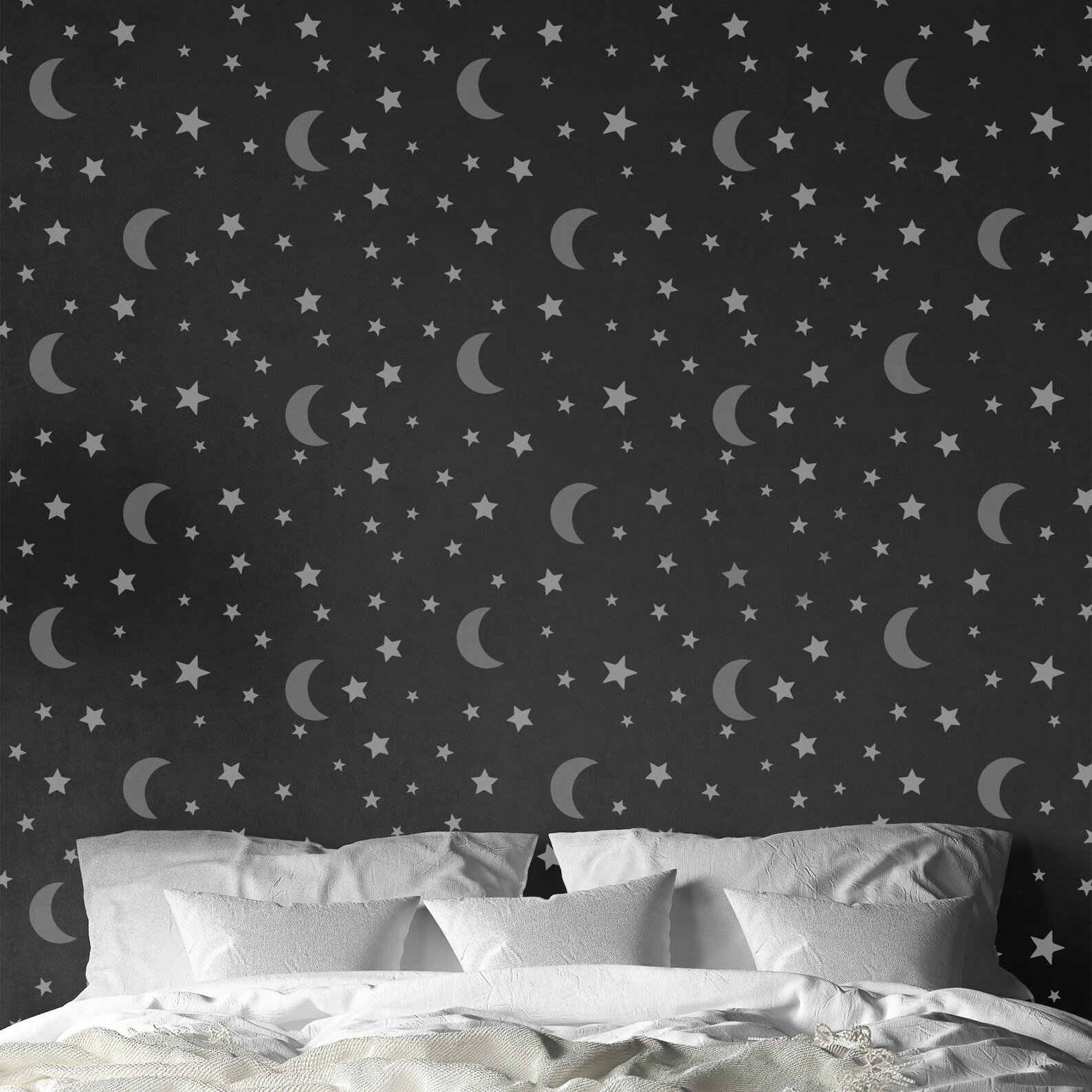 Moon and Stars Pattern Stencil Night Sky Pattern Template by - Etsy UK