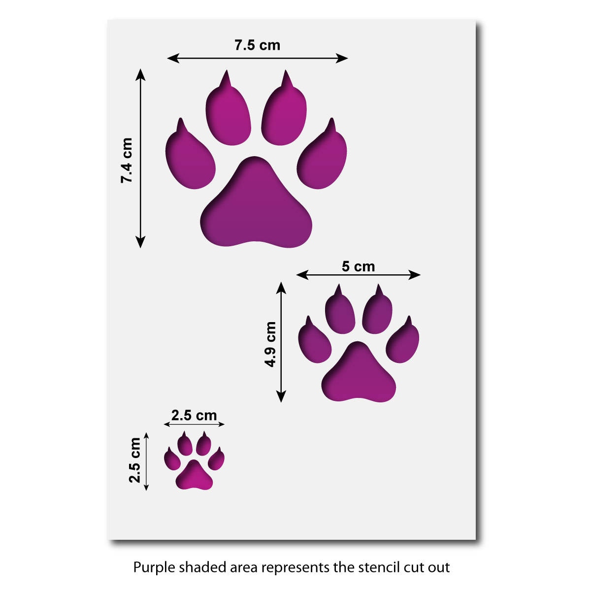 Cat Paw Print Stencil - Set of 3 Cat Paw Print Templates by Craftstar - Etsy cat-paw-print-stencil-set-of-3-cat-paw-print-templates-by-craftstar-etsy