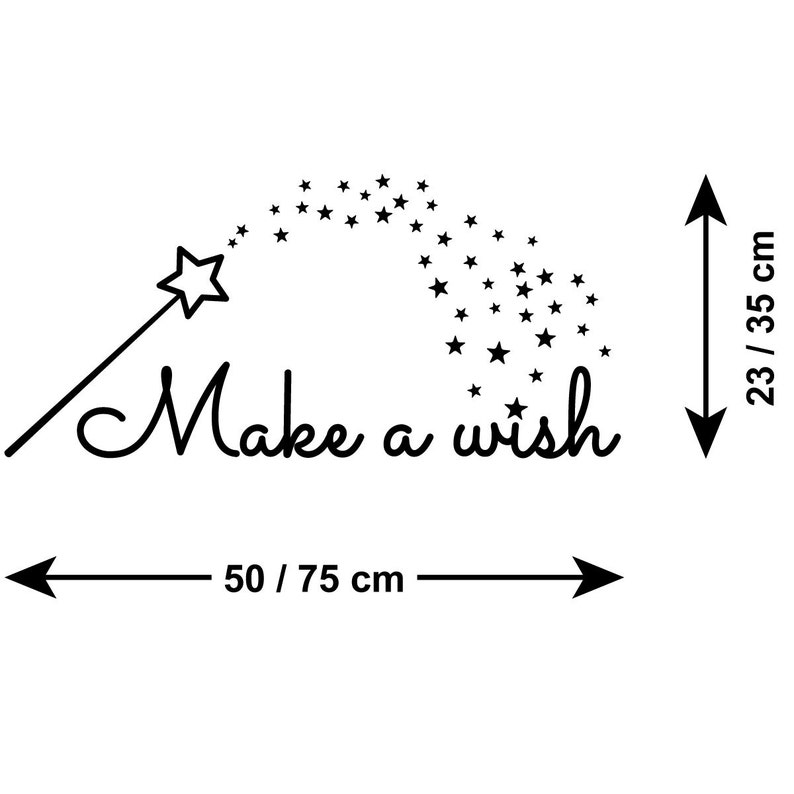 Make A Wish Wall Sticker Nursery Wall Decal Etsy