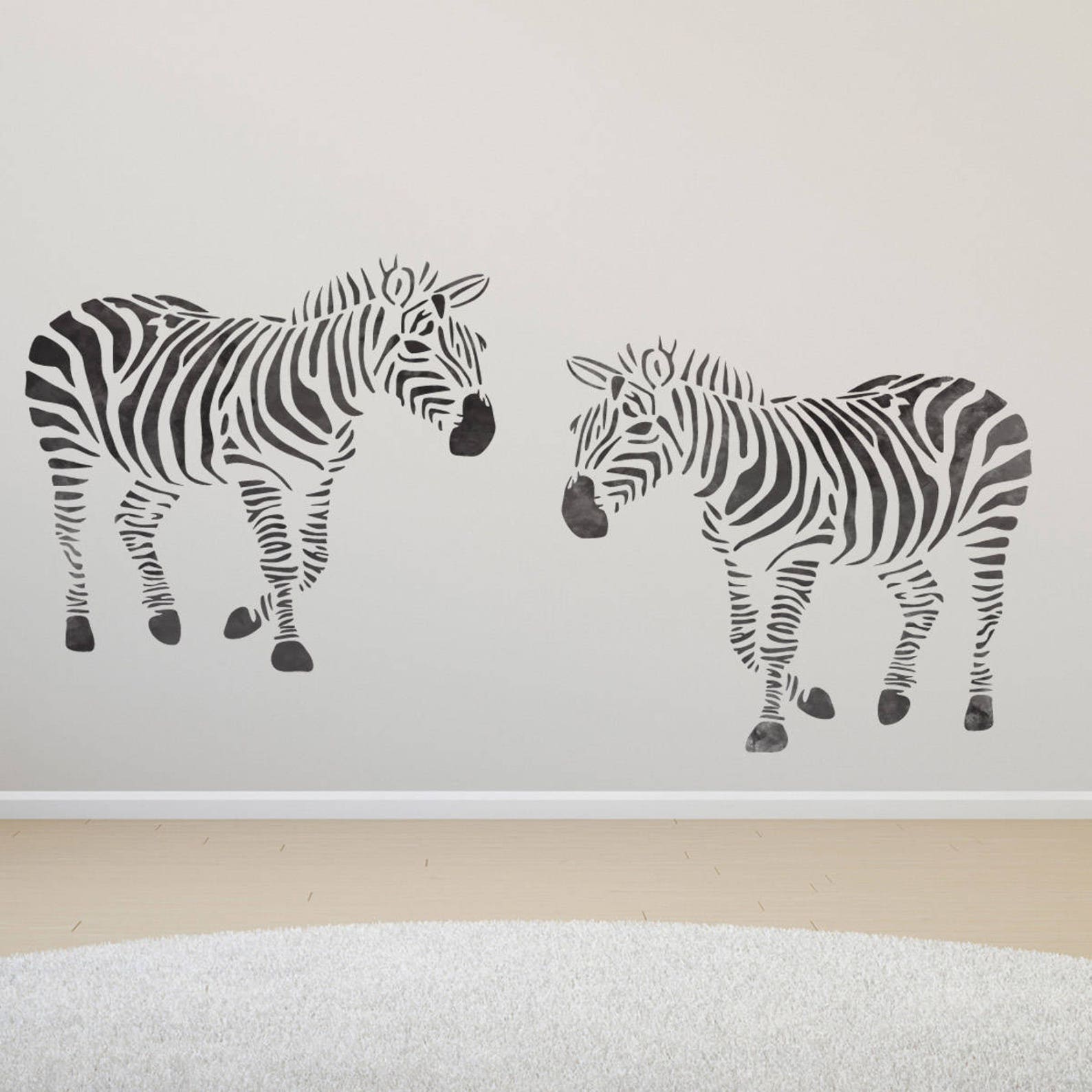 Large Zebra Stencil Reusable Zebra Feature Wall Stencil - Etsy UK