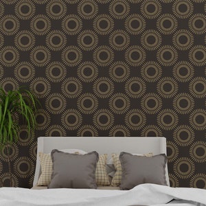 Rustic Circle Pattern Stencil - Hand Drawn Circle Motif Wall Stencil by CraftStar