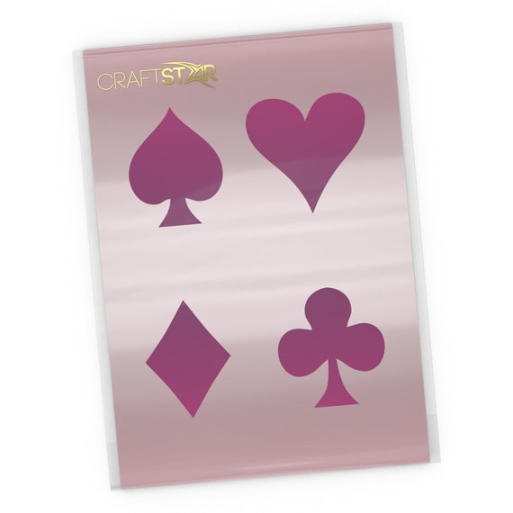 Playing Card Symbols Stencil Poker / Casino Theme Craft - Etsy
