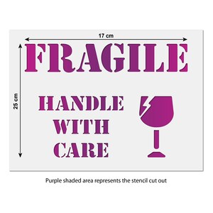 Fragile Handle With Care Stencil Fragile Parcel Stencil Template ...