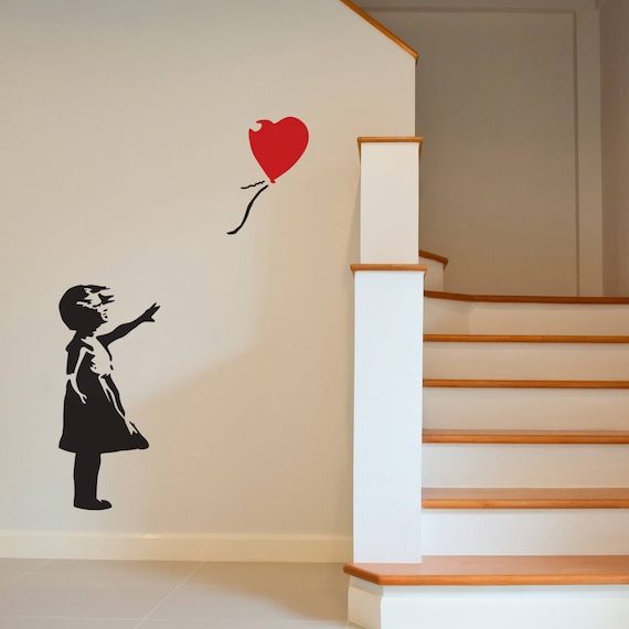 Banksy Balloon Girl Stencil - Large Urban Graffiti Wall Art